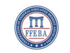 Logo of the Federation of Federal Employee Benefit Advocates. Blue, white, and red circular seal with pillars.