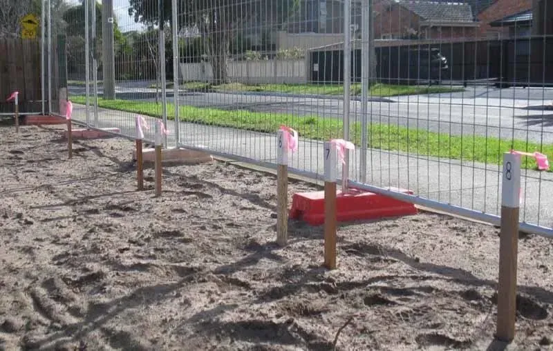 Stake Marks on Ground — Mornington Peninsula, VIC — Carson Development Consultants Pty Ltd
