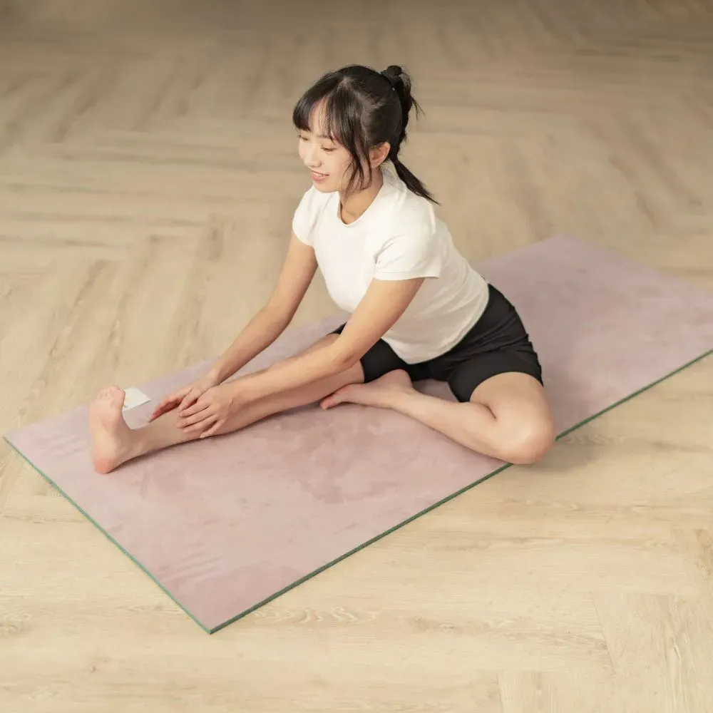 TOMOTOMO專業健身運動瑜伽墊+背帶 (玫瑰粉)