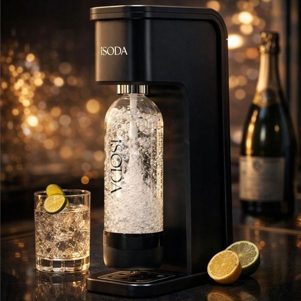 iSODA全自動氣泡水機-迷霧黑IS-909(搭配120L大鋼瓶)