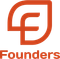Logo: Orange leaf shape with the letter 