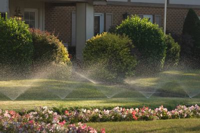 Sprinkler And Flowers — North, VA — April Showers