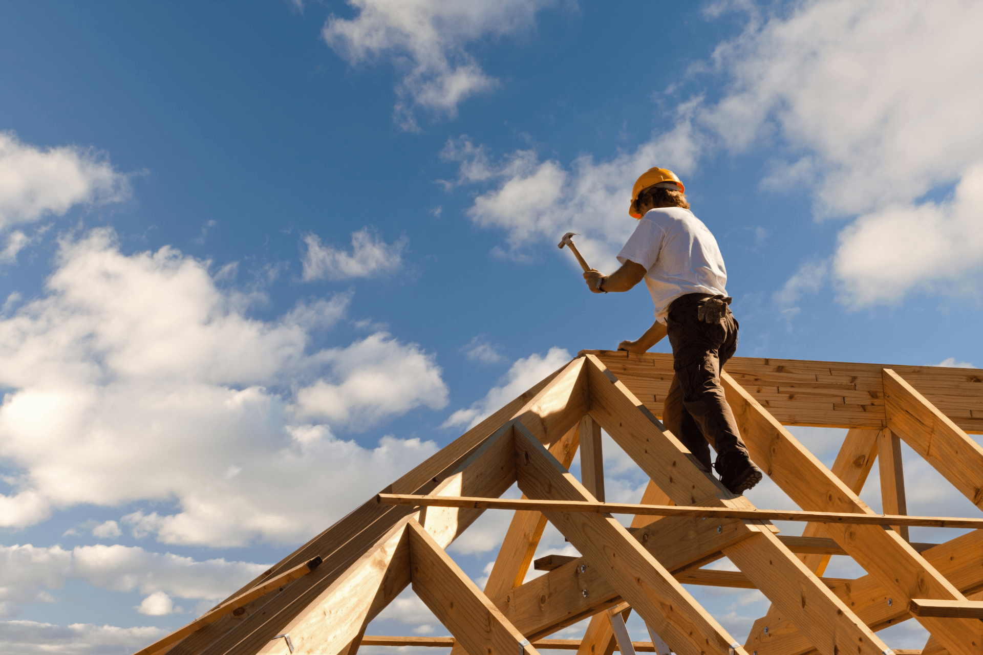 Ace worker fixing a Roof frame