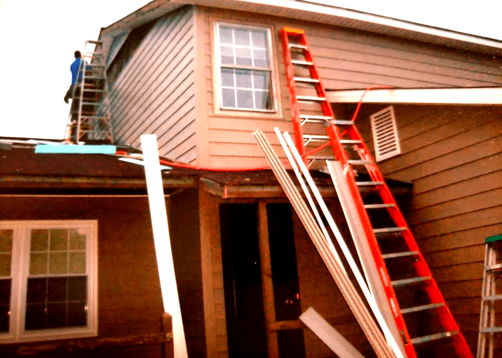 ACE installing siding, roofing, and gutter 20+ years ago - Vintage Image