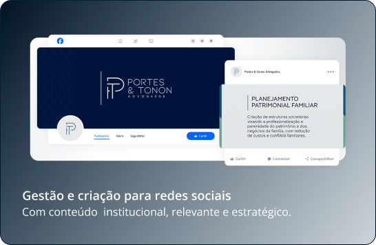 Uma captura de tela de um site e uma página do Facebook.
