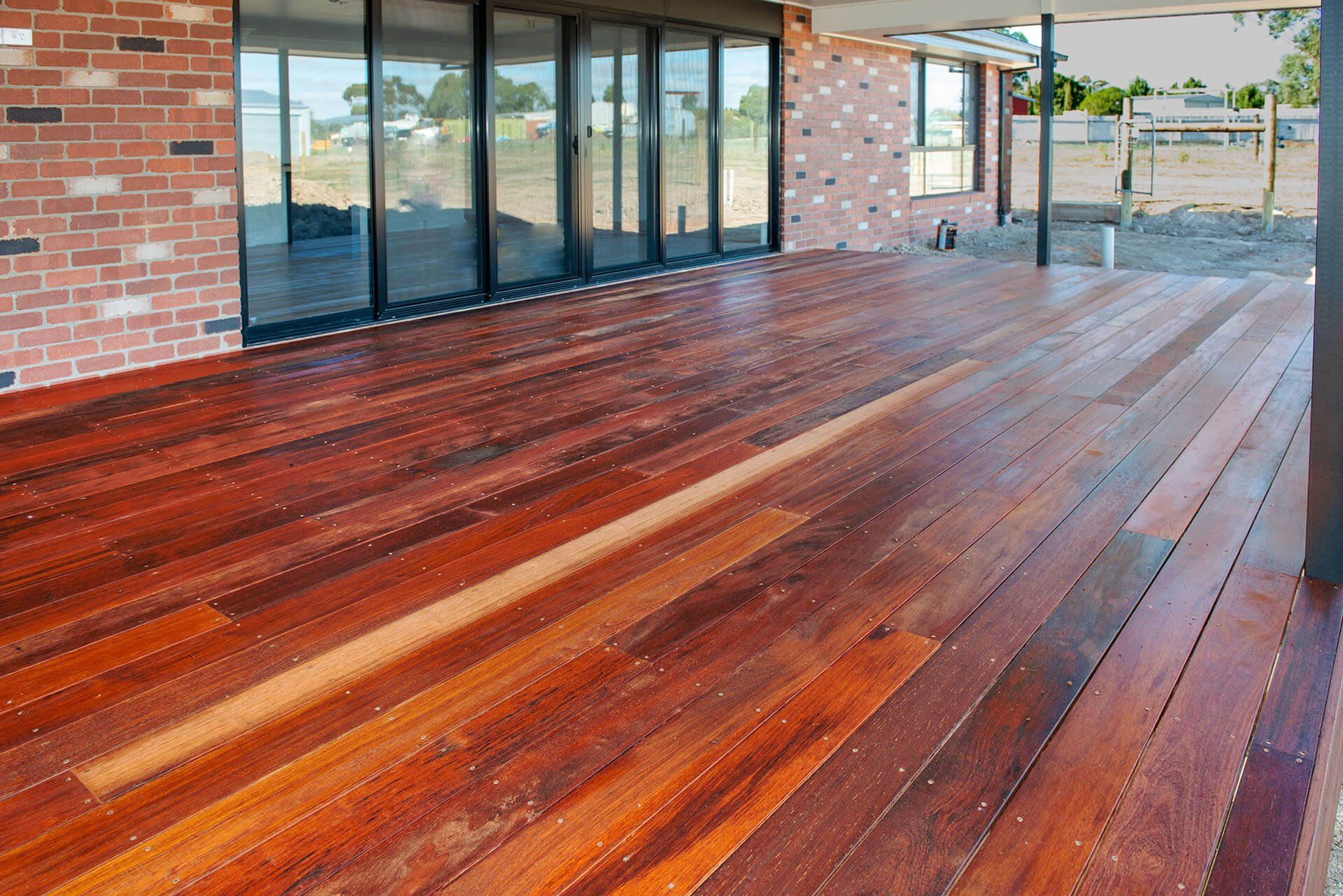 Large timber deck of New Home built by Ryan Brothers Building St Leonards