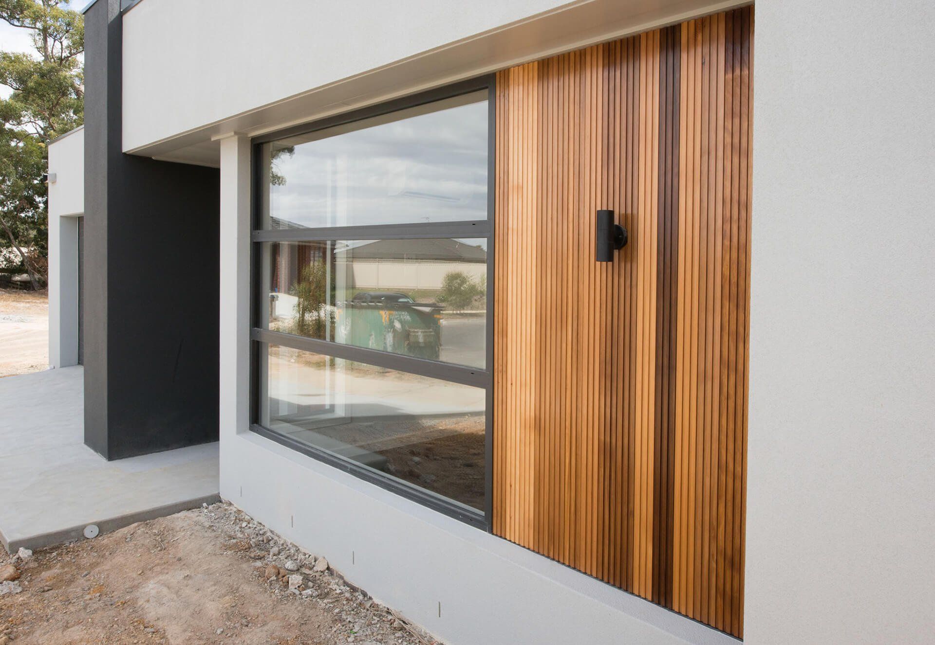 Timber panelled exterior on New Home from Ryan Brothers Building Ballarat