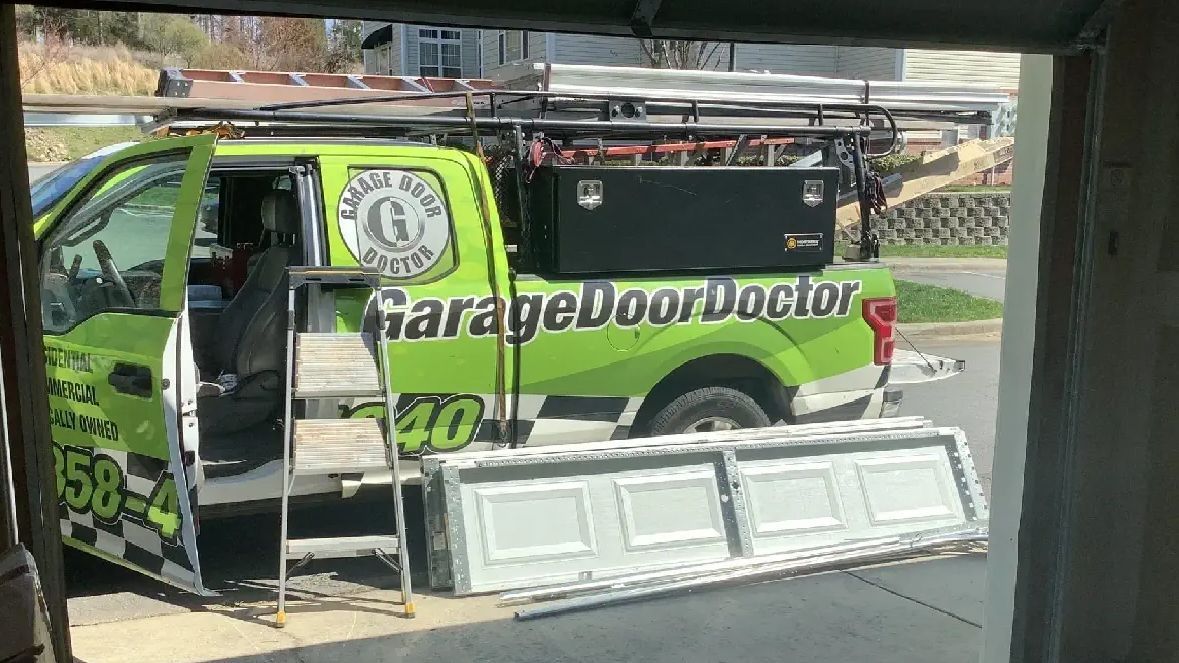 Green truck with 