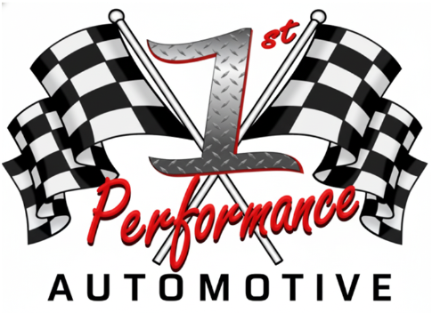 A red , white and blue logo on a white background.