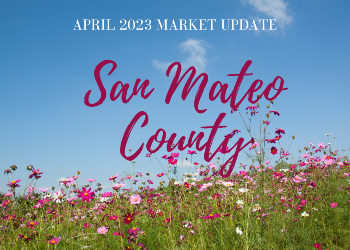 A field of flowers with the words san mateo county on it