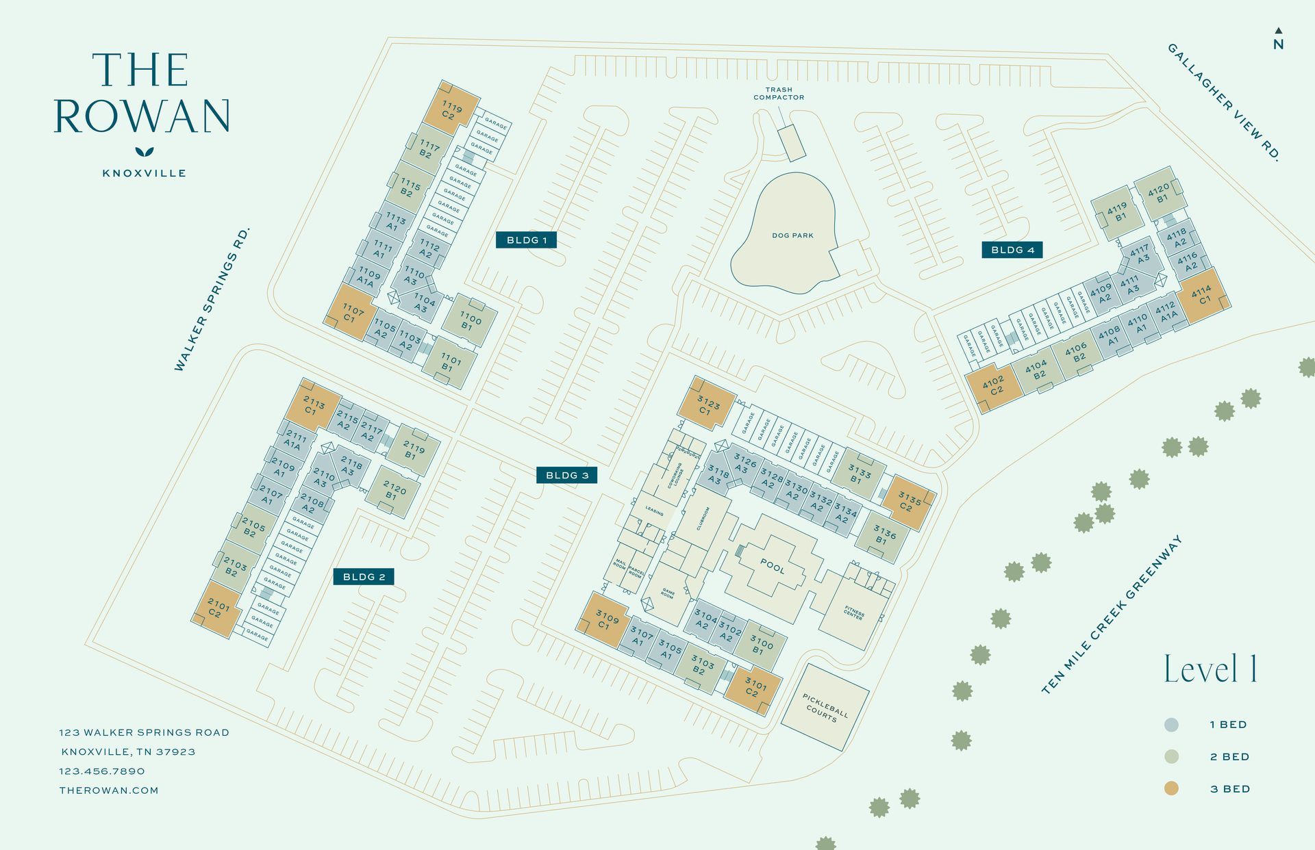 A map of a building with a lot of buildings on it.