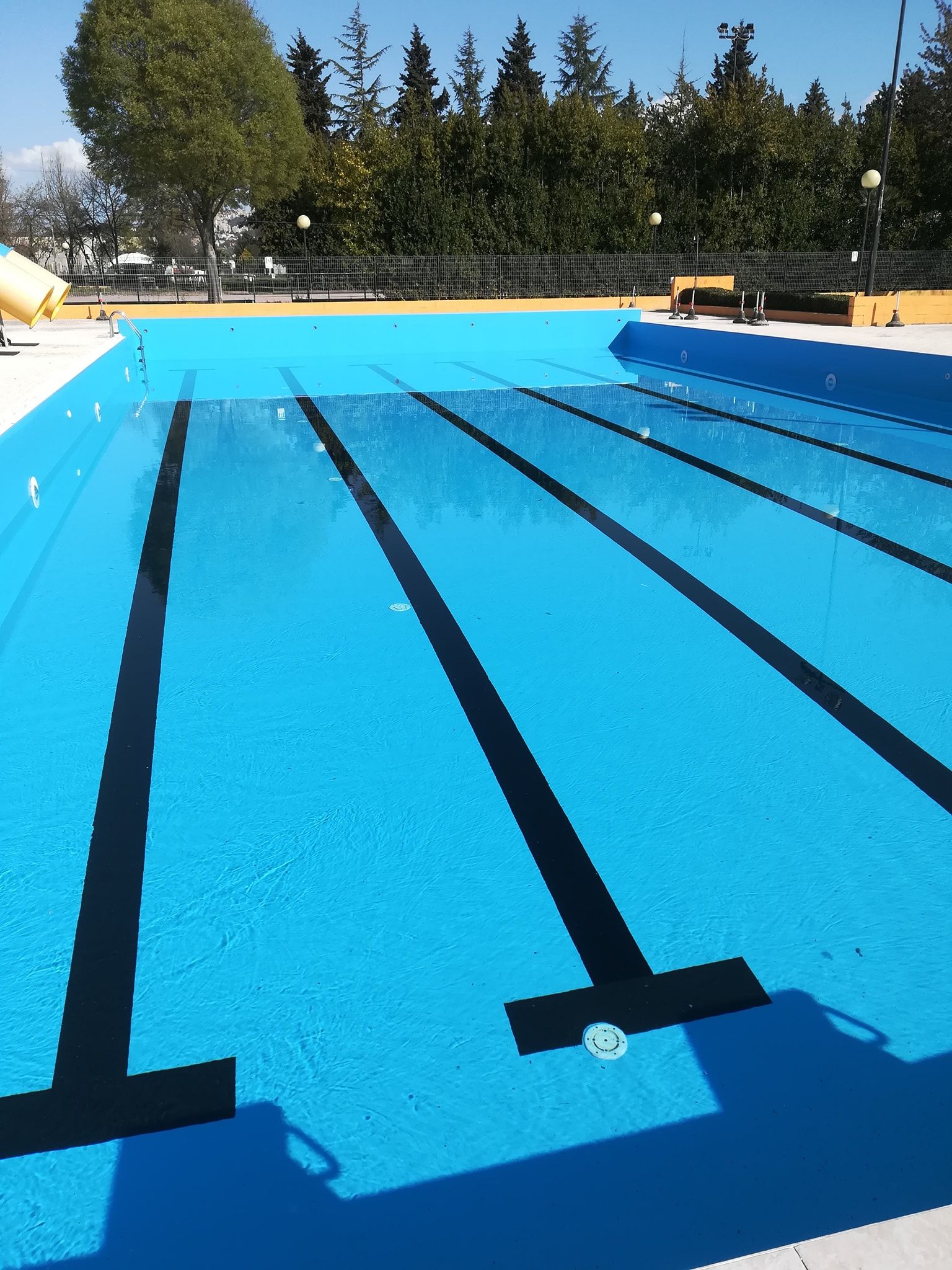 piscina con corsie per nuoto libero