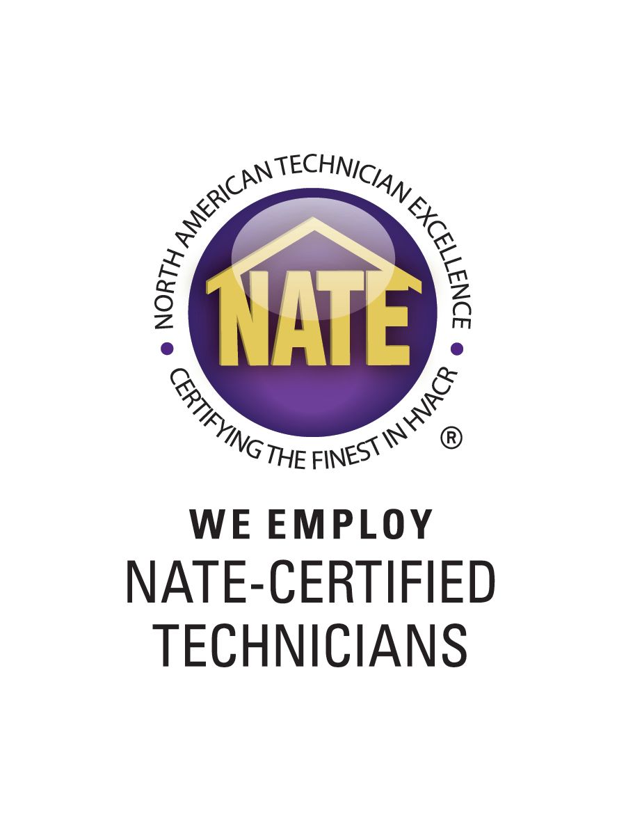 NATE logo: A purple circle with text,