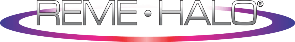 REME-HALO logo with a gradient purple and red arc.