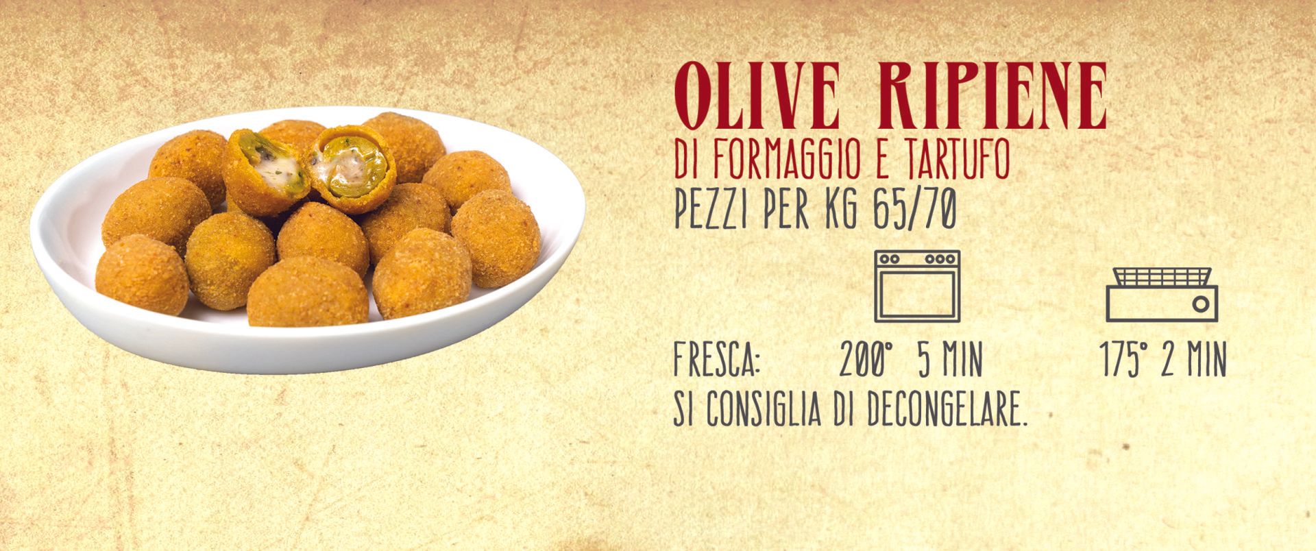 olive ripiene di formaggio e tartufo