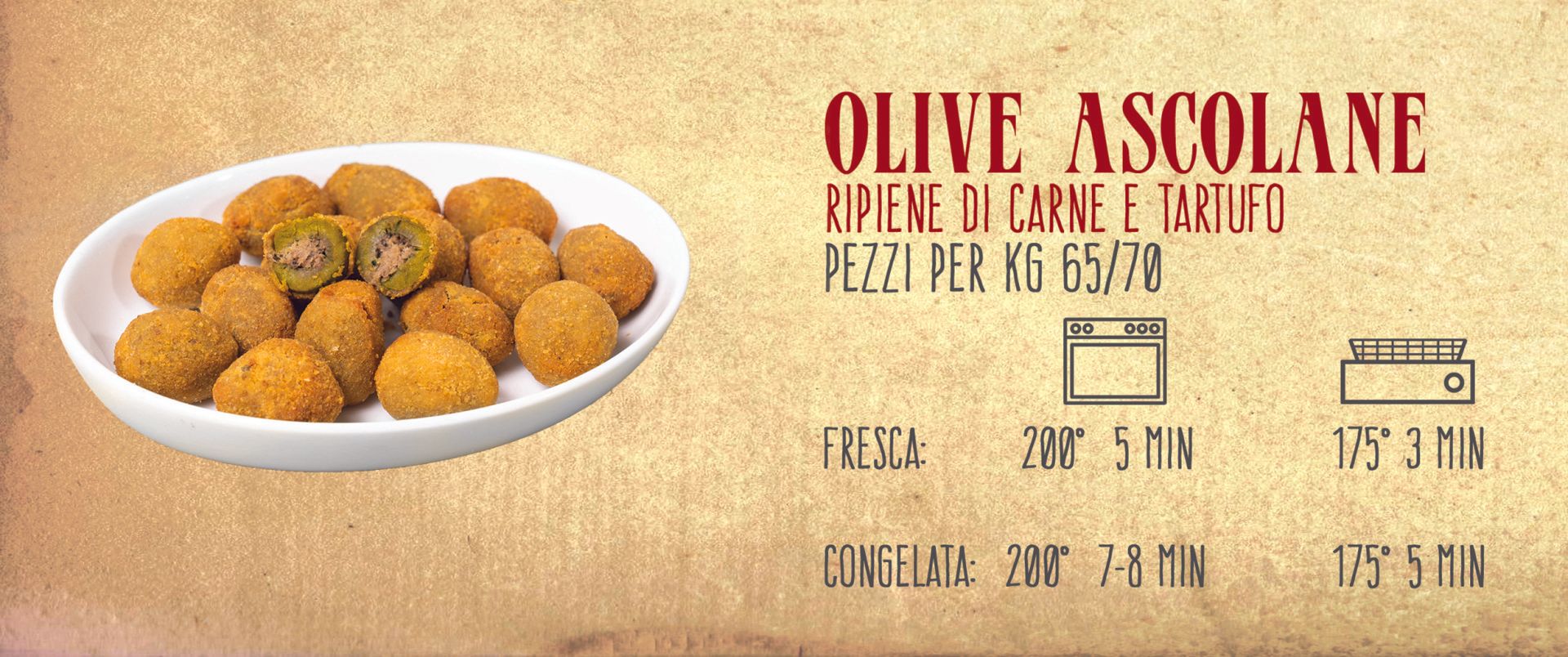 olive ascolane ripiene  di carne e tartufo