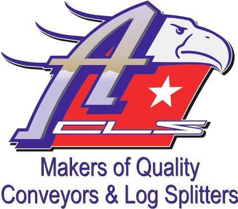 A logo for makers of quality conveyors and log splitters