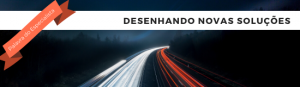 A picture of a road with the words desenhando novas solucoes above it