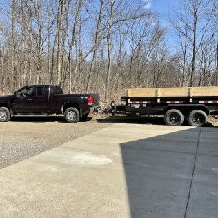 Large Utility Trailer Black