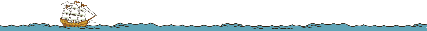 A ship sails across a blue sea under a light blue sky.