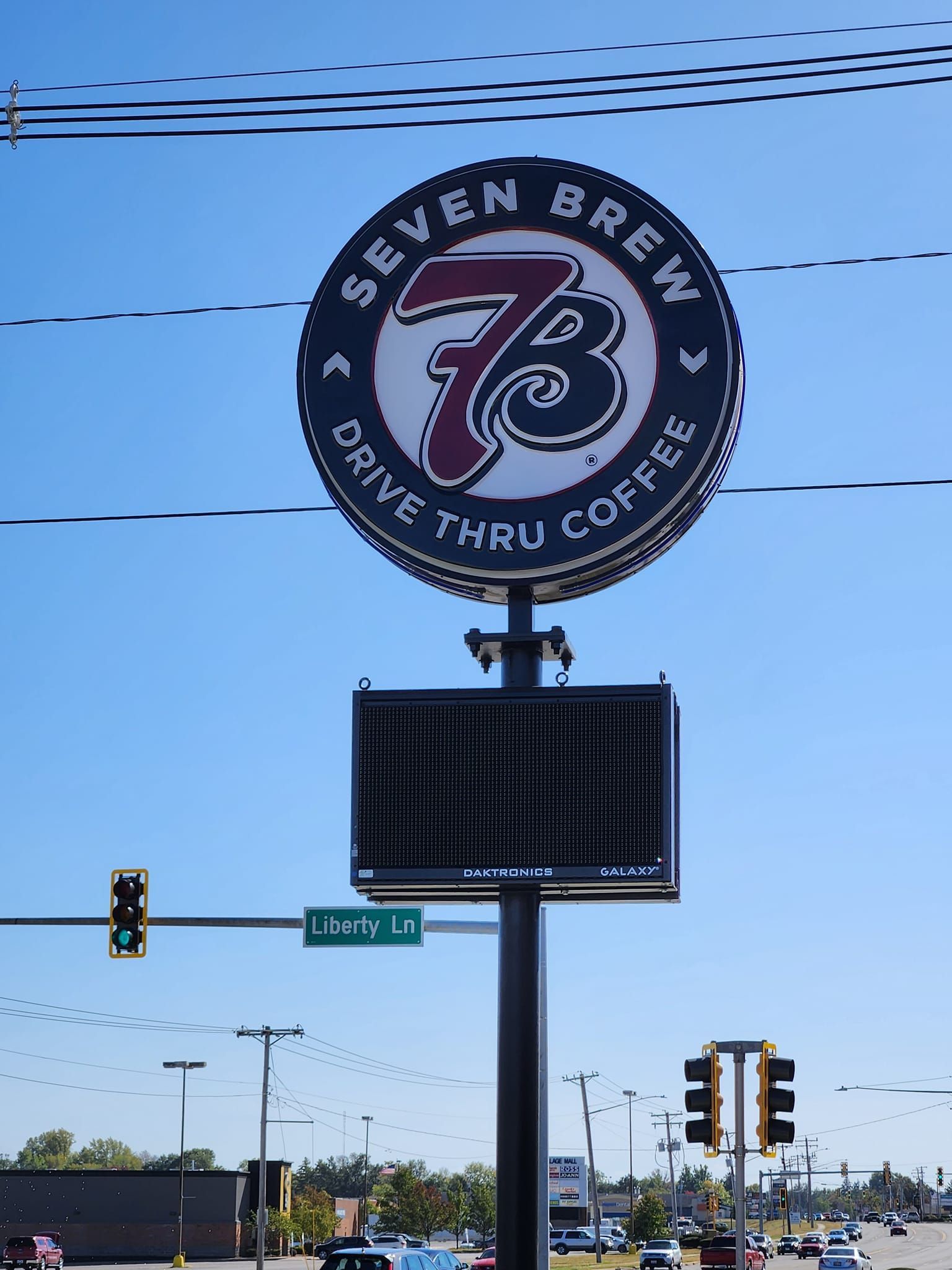 A Sign for Seven Brew Drive Thru Coffee