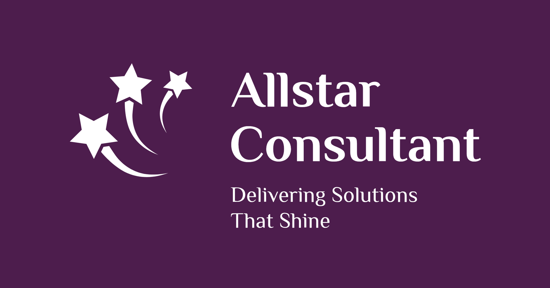 The logo for allstar consultant delivering solutions that shine