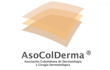 El logotipo de asocolderma es una pila de hojas de papel.