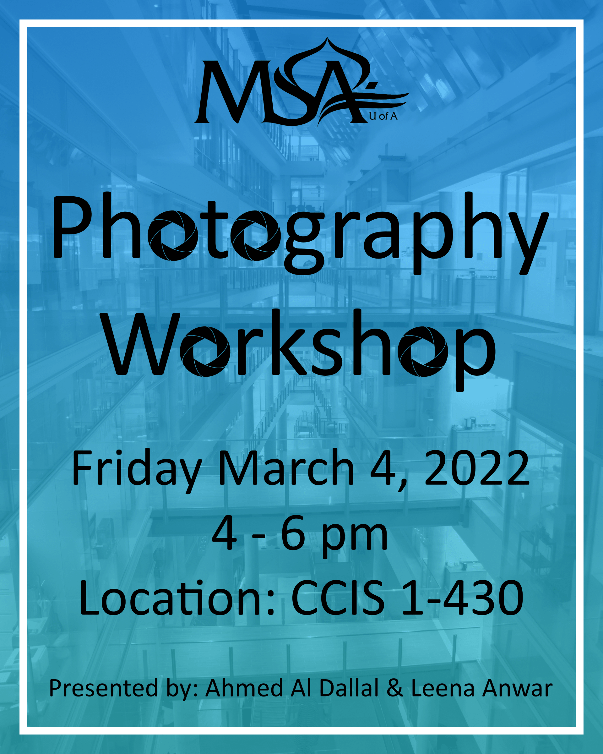 Photography workshop poster