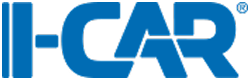 The blue logo for I-CAR, consisting of two vertical bars followed by the text