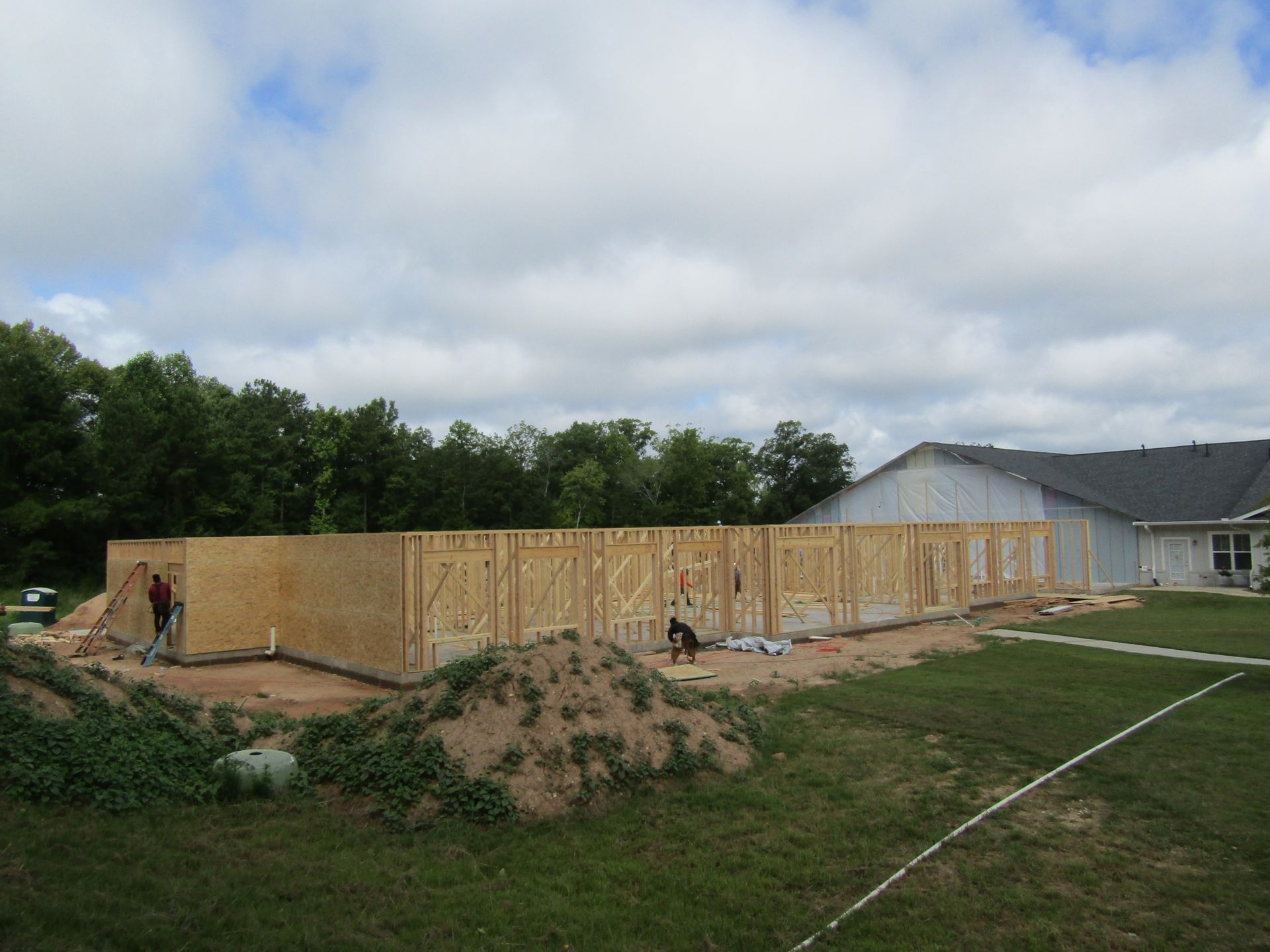 A commercial space is being built..