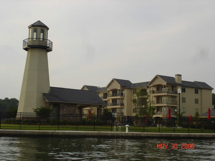 A large building with a lighthouse on top of it