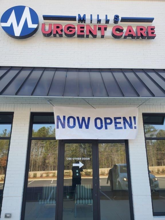 Mills urgent care has now opened their doors