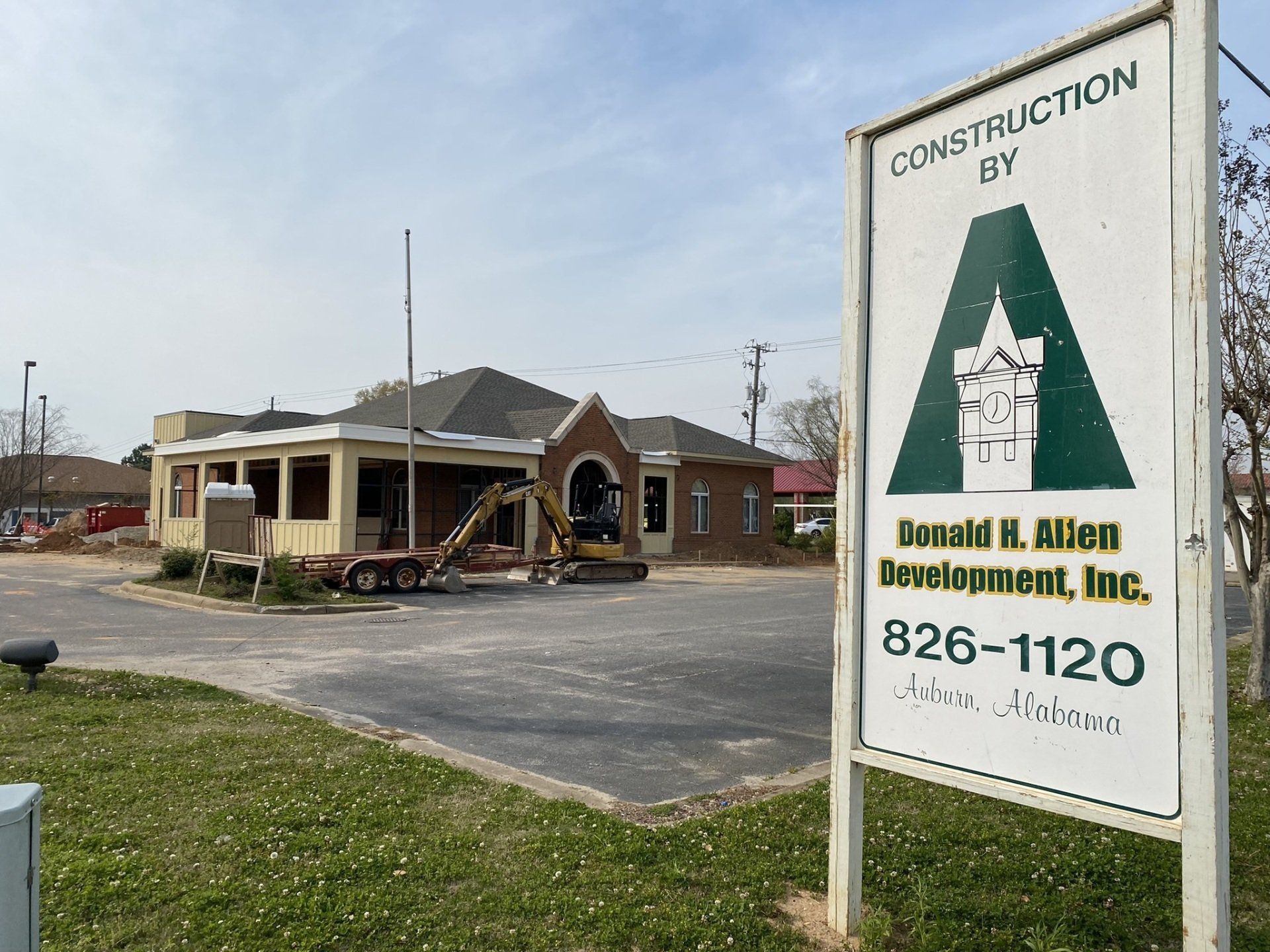 Don Allen Development sign on a construction site