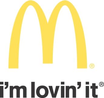 A mcdonald 's logo that says i 'm lovin ' it