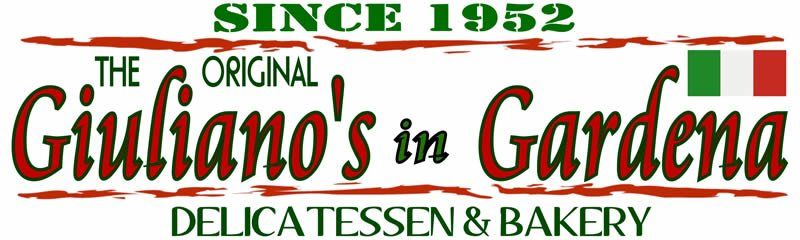 The logo for giuliano 's in gardena delicatessen and bakery