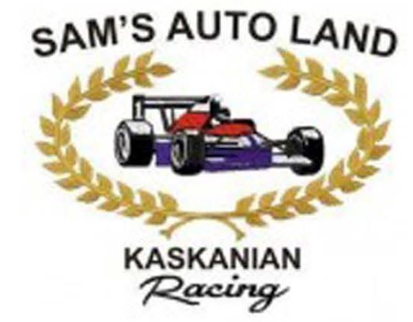 A logo for sam 's auto land kaskanian racing