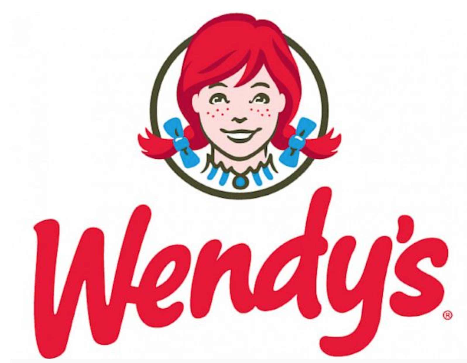 The logo for wendy 's shows a girl with red hair