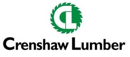A green and white logo for crenshaw lumber