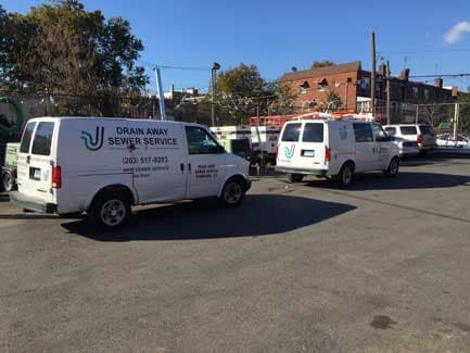 service vehicles-Drain Away Sewer Service, Inc. in Stamford, Connecticut