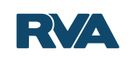 The rva logo is blue and white on a white background.
