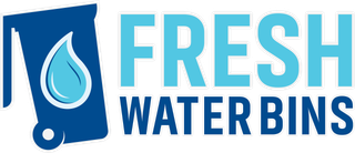 A logo for fresh water bins with a drop of water on it.