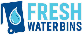 A logo for fresh water bins with a drop of water on it.