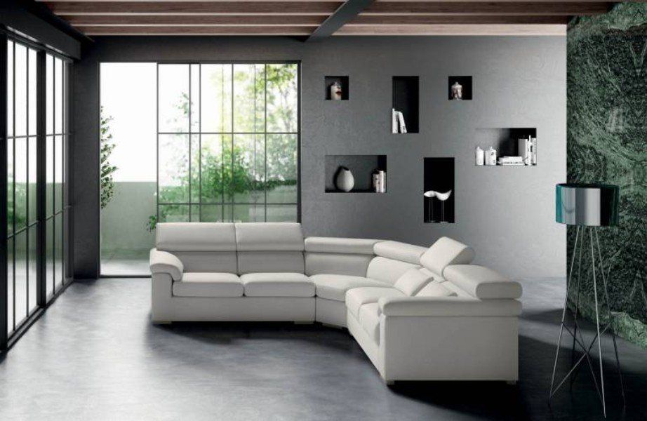 Divano angolare bianco