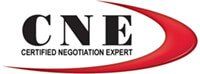 The cne logo is a certified negotiation expert.