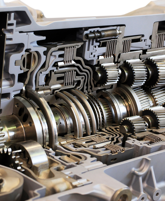 A close up of the inside of a gearbox