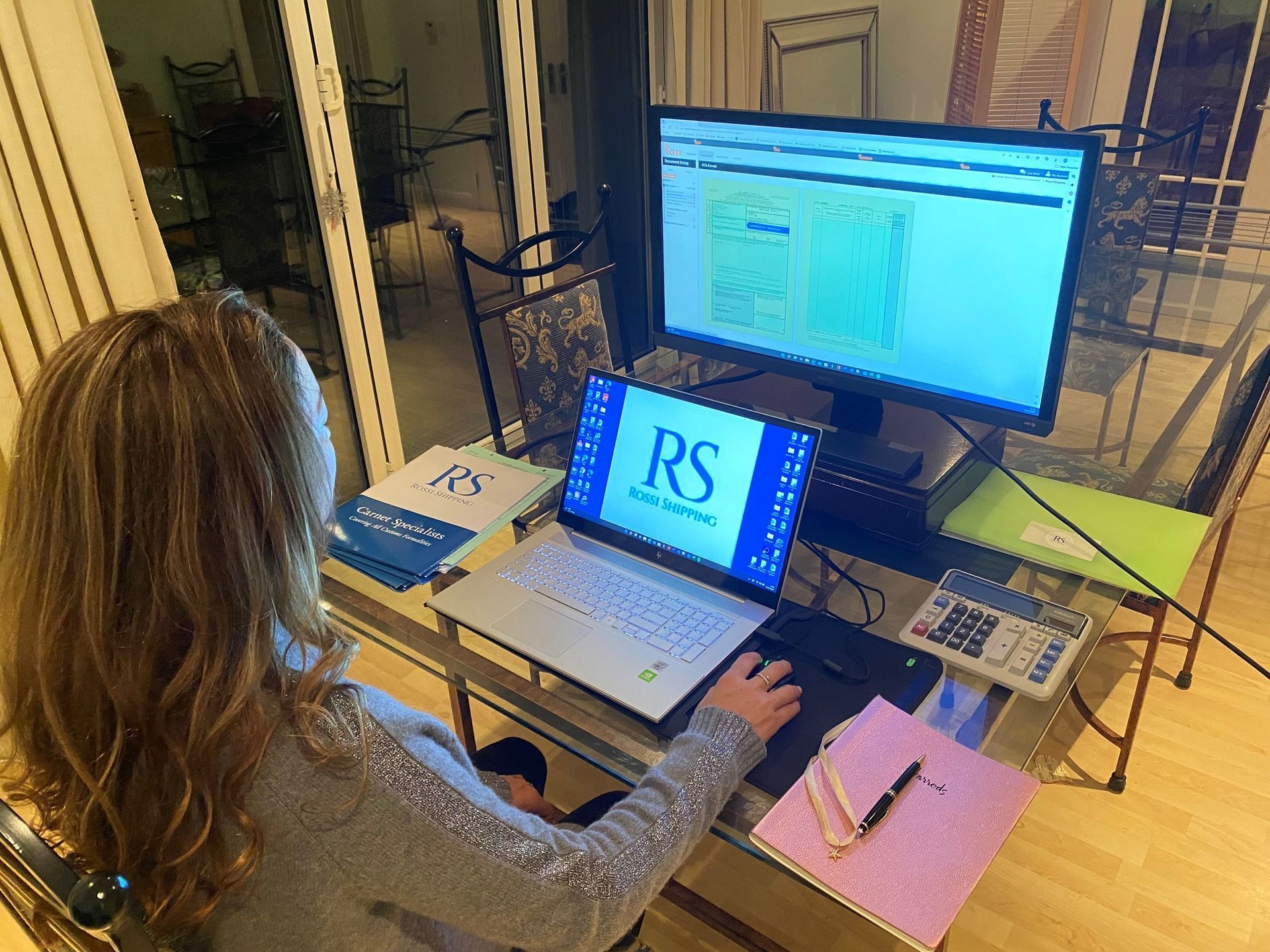 Pamela Munro creating an ATA Carnet by Rossi Shipping
