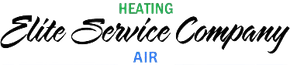 The logo for elite service company air heating and air conditioning