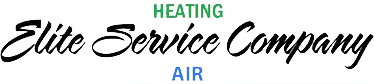 The logo for elite service company air heating and air conditioning