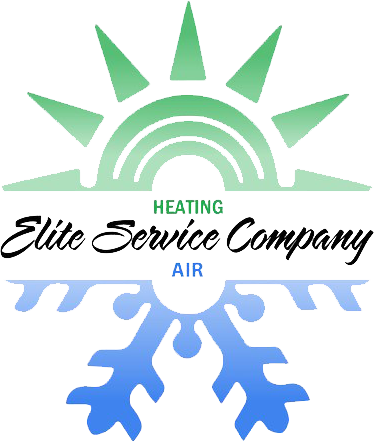 A logo for elite service company air with a sun and snowflake