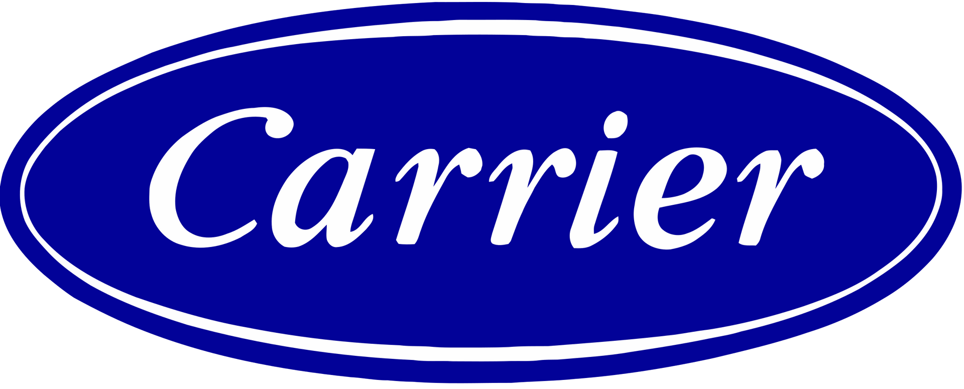 A blue and white carrier logo on a white background